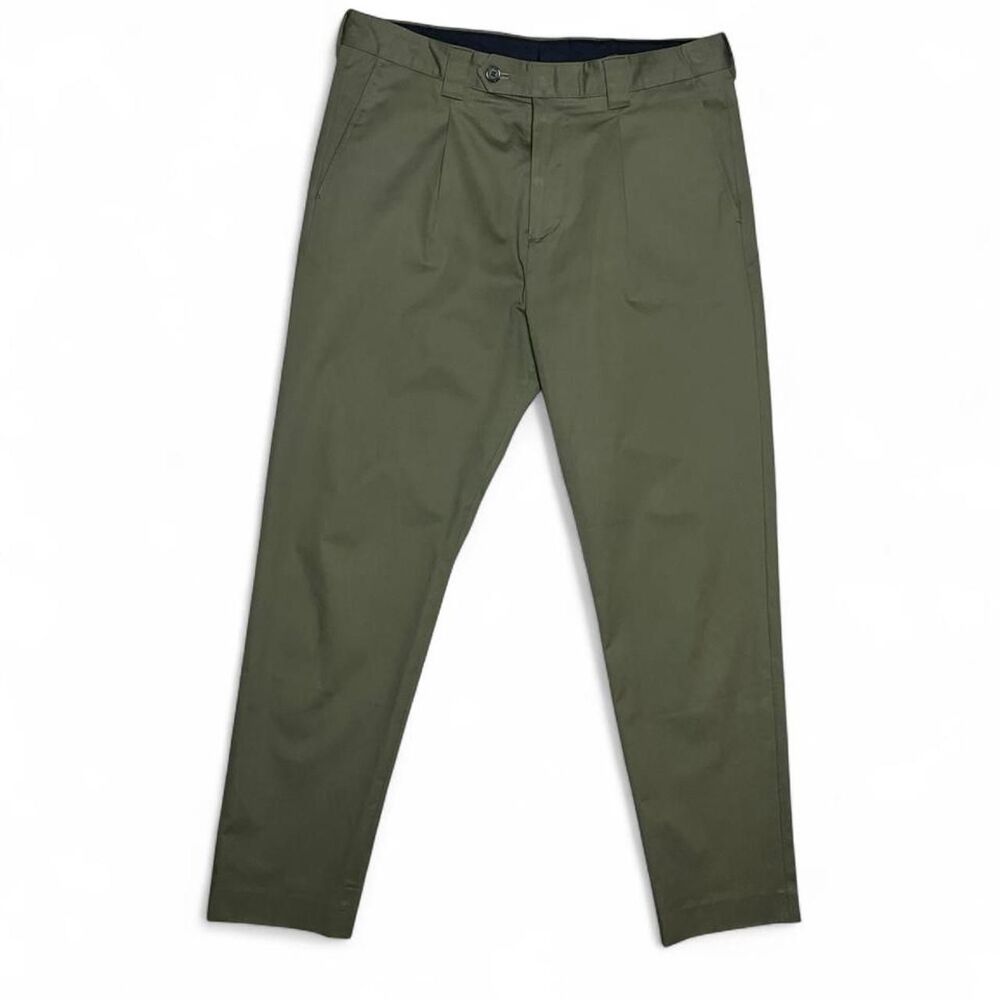 Paul Smith Men's Green Pleated Trousers